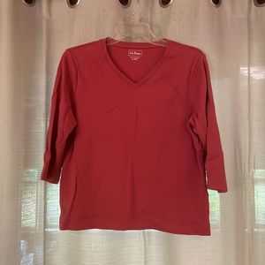LL Bean petite knit top - 3/4 sleeves